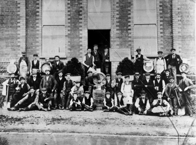 The staff of Caffrey’s Brewery