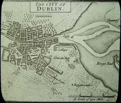 The first published map of Dublin