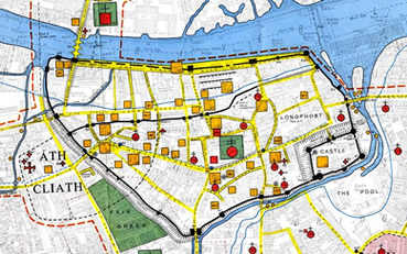 medieval map of Dublin